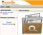 Imagem da página inicial da plataforma Moodle da ERTE